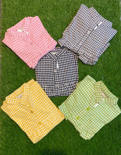 Load image into Gallery viewer, Girls cotton check shirts
